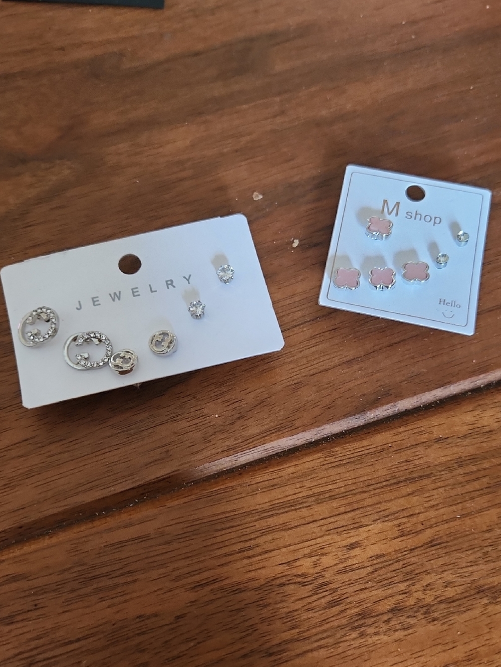 Fashion Jewelry Pink and Silver Stud Earring Set - Fashion Jewelry